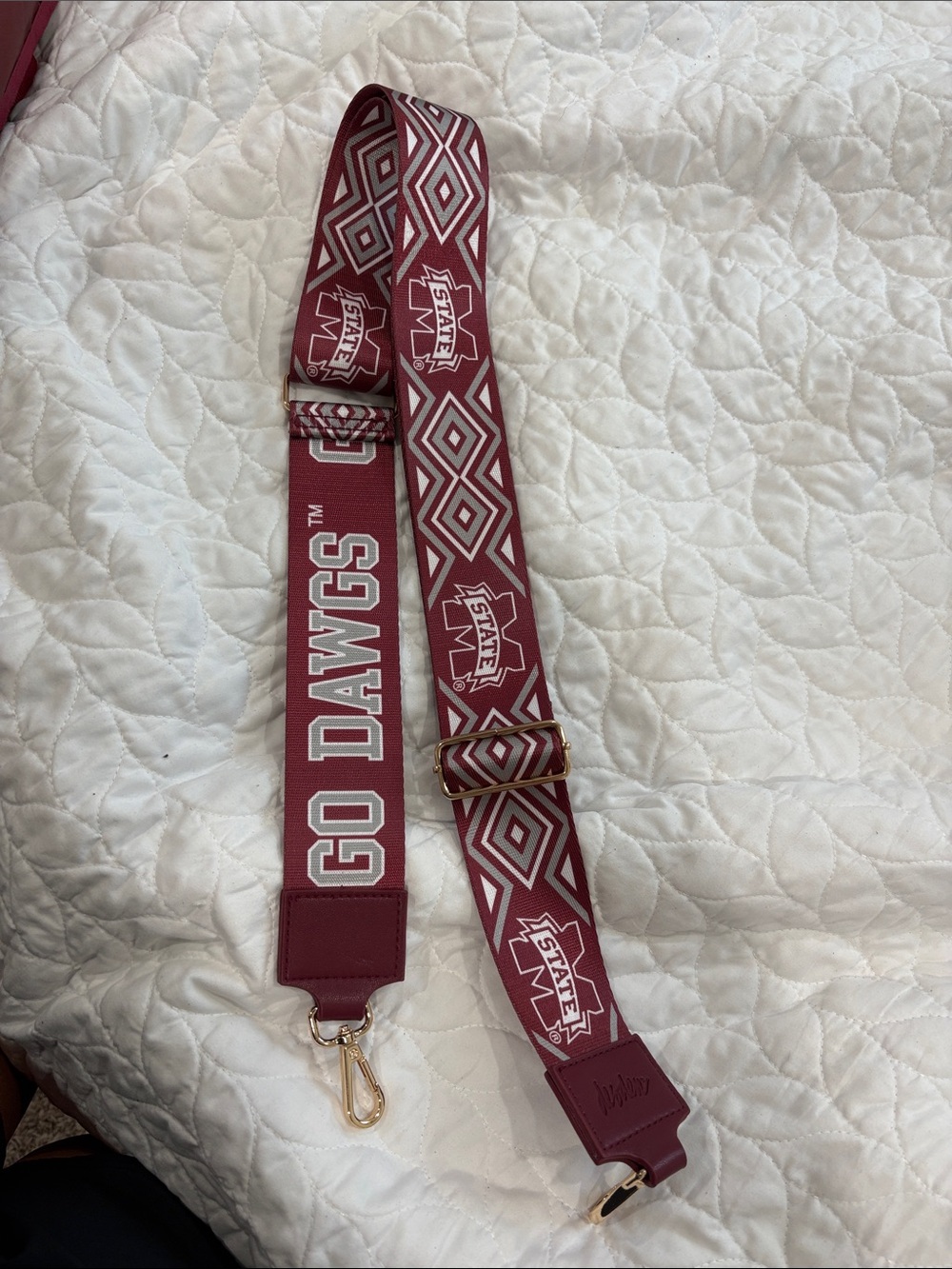 Go Dawgs Maroon Adjustable Crossbody Strap
